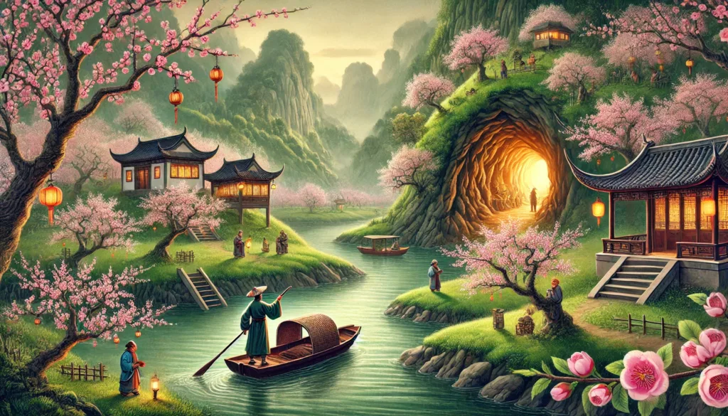 陶淵明『桃花源記』のあらすじを解説のワンシーン