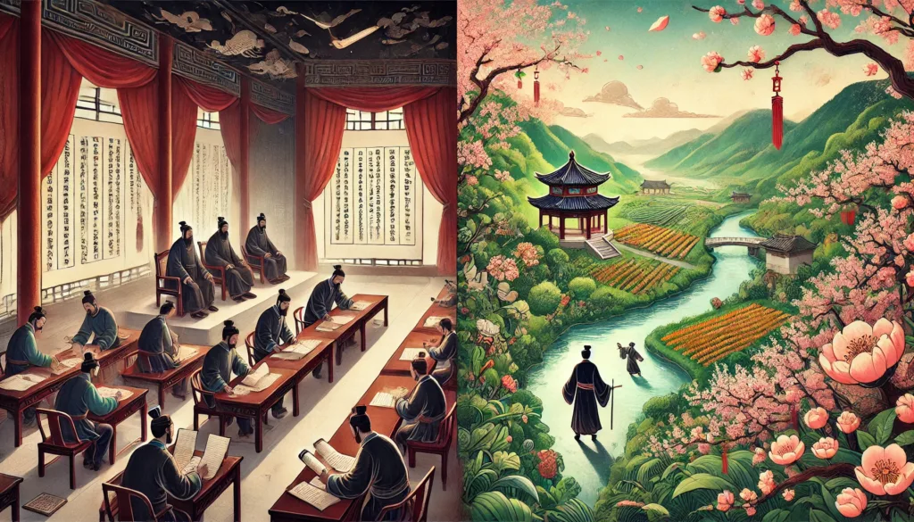 陶淵明『桃花源記』のあらすじを解説のワンシーン