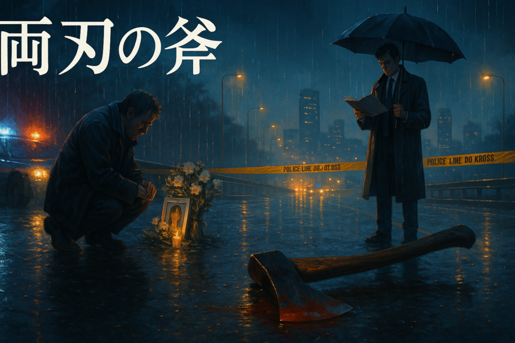 大門剛明『両刃の斧』のあらすじについて解説のワンシーン